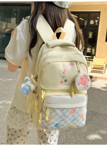 Japanese casual large capacity canvas school backpack for students and daily outdoor commute