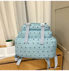 Lightweight casual cute print backpack for women stylish travel school bookbag daily use.