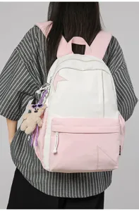Large capacity casual backpack fashion women student school bag chic daily travel backpack