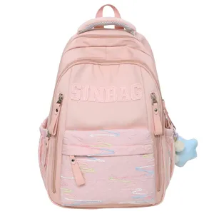 Minimalist Nylon Large Capacity Backpack Casual School Bookbag Lightweight Travel Daypack For Students Teens
