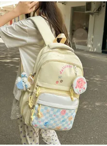 Japanese style casual large capacity school backpack for daily commute and outdoor activities.