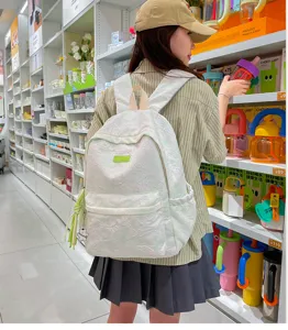 Casual large capacity women backpack stylish school bag simple leisure daily daypack aesthetic