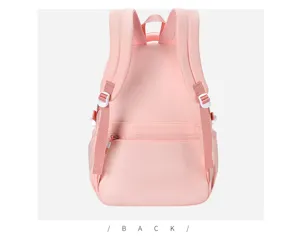 Zaino scolastico rosa per ragazze, zaino casual impermeabile di grande capacità