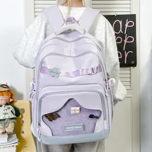 Zaino scolastico coreano carino per ragazze della scuola elementare con grande capienza.