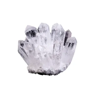 Natürlicher weißer Kristall-Cluster rohes Mineral-Proben-Heilstein-Wohnkultur-Ornament