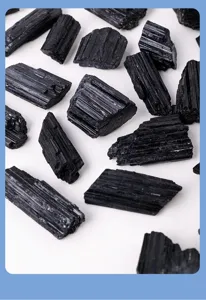 Pietra grezza di tormalina nera cristallo minerale campione decorazione di guarigione.