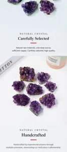 Natural amethyst cluster crystal mineral specimen rough stone raw gemstone healing decor display