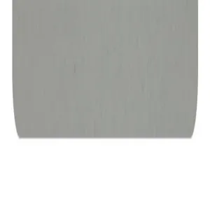 Detailed view of grey textured decorative film or wallpaper surface with fine vertical lines.