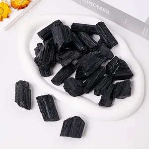 Pietra grezza di tormalina nera naturale campione minerale per decorazione domestica aromaterapia