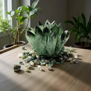 Natürliche grüne Kristallcluster Mineralspezimen für Heimdekoration und Energetische Stein.