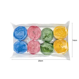 Détail des rouleaux de papier crêpe avec taille d'emballage et couleurs vives pour déco.