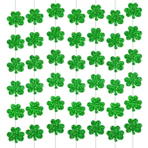 Saint Patrick vert paillettes trèfle suspendu guirlande fête décoration fournitures