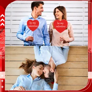 Valentine's Day heart shaped paper cards decorative props for romantic party bulletin board