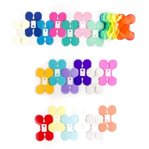 Colorful four-leaf clover paper garland for party backdrop, wedding and shop decor detail