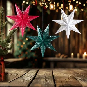Nordic origami star paper lantern for Christmas wedding party decoration detail