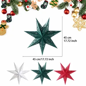 Christmas 3D paper star lantern lampshade for holiday party wedding home decor hanging ornament
