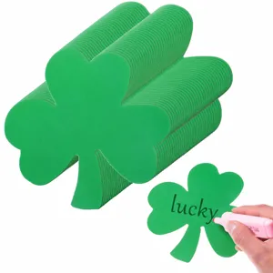 St Patrick's Day Shamrock Paper Cut Irish Party Theme Clover Decorative Stickers Holiday Photo Booth Props Party Supplies
