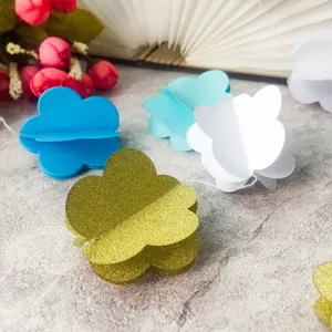 3D paper garland hanging decorations for kindergarten children birthday party cloud balloon decor
