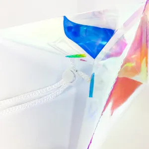 Ornement suspendu en forme d'étoile holographique pour fête de Noël et mariage.