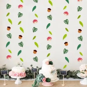 Lente thema papier slingers hangende decoratie voor kinder verjaardagsfeest achtergrond