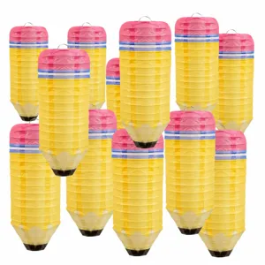 Back to school pencil paper lanterns hanging decorations for classroom party decor 10pcs