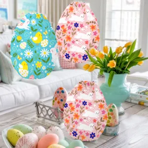 Easter egg paper lanterns hanging decorations for spring party rabbit egg party decor
