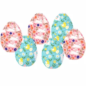 Easter egg paper lanterns spring party hanging bunny floral decorations set 6pcs