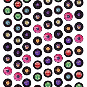 Guirlande en Papier Disque Vinyle Thème Musique Rock Disco Fête d'Anniversaire Bannière Suspendue Ruban Décoration