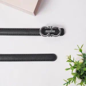 Black leather belt with silver tone buckle minimalist jeans belt fashion accessory for women