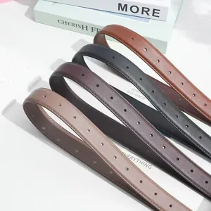 Women leather belt simple fashion versatile casual suit pants belt accessory detailed view
