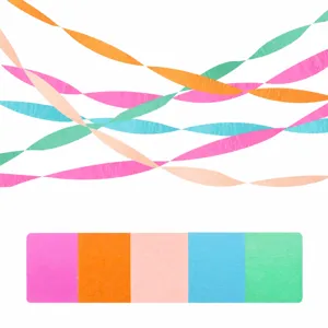 Colorful Crepe Paper Streamers Roll Set For Kids Birthday Wedding Party Background Decor Streamer Backdrop Decoration