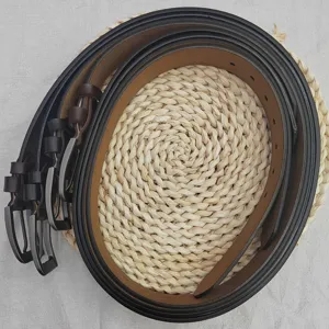 Men genuine leather belt casual vintage cowhide belt stylish trouser waist accessory detail