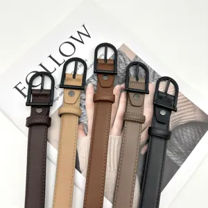Damen Echtes Leder Gürtel Minimalist Dornschnalle Casual Anzug Jeans Gürtel Mode Accessoires Für Damen