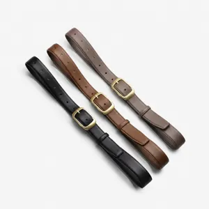 Ceinture en cuir rétro femme avec boucle métallique, sangle de taille pour robes et jeans.