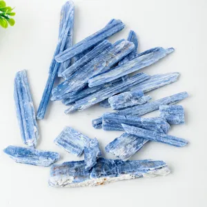 Natürlicher blauer Kyanit Rohstein Mineralspezimen roher Kristallstab für die Sammlung.