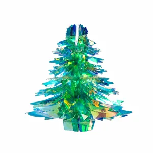 Regenbogenfolie Weihnachtsbaum Hängeornament Mini Feiertag Party holografische Deko