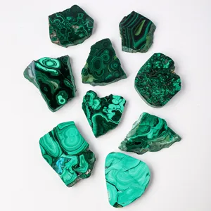 Fette di Malachite Naturale Pietra Grezza Campione Minerale Cristallo Arredo