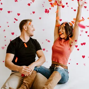 Romantic heart confetti for Valentine's day wedding party celebration decoration