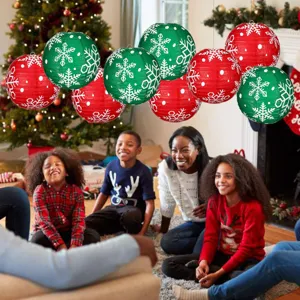 Lanternes en papier flocon de neige de Noël décorations suspendues fête maison