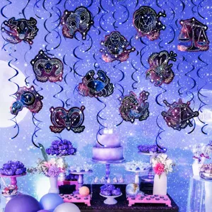 Décorations de spirales suspendues de constellation pour anniversaire thème céleste