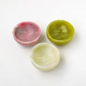 Petit bol poli en pierre brute de cristal naturel, ornement de bureau démagnétisation