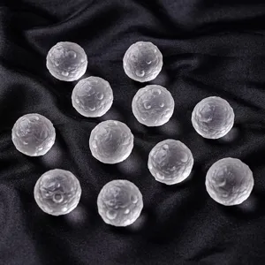 Natürliches Weißer Kristall Mondmodell Meteorit Kugel Schreibtisch Deko Klarer Quarzstein Mondumlaufbahn Ornament Heim Büro Deko Geschenk
