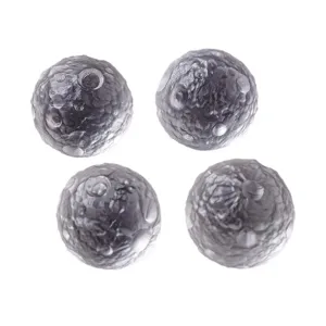 Natürlicher weisser Kristall Mond Modell Kugel Ornament polierter Meteorit Dekoration neu.