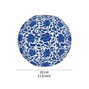 Blue and white porcelain paper lantern, traditional floral pattern, 30cm party decor.