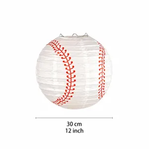 Baseball paper lantern decoration for kids birthday sports theme party hanging decor