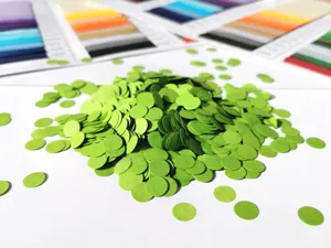Green circular paper confetti bulk for party decoration and gift box filling crafts