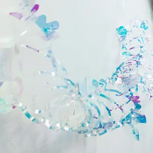 Iridescent holographic film garland hanging decoration for party wedding birthday celebration