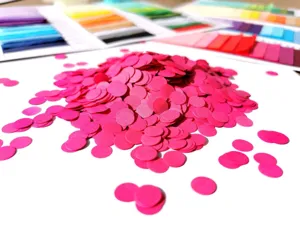 Hot pink round paper confetti party filler table scatter 1cm 2.5cm colorful decoration