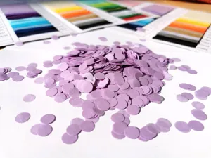 Purple round paper confetti for party decoration, bulk colorful table scatter confetti 1kg pack.