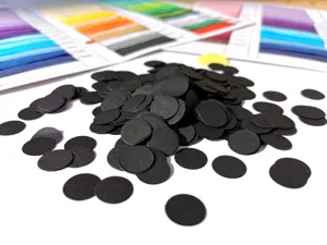 Black round paper confetti for party decoration, wedding table scatter, gift box filling 1kg